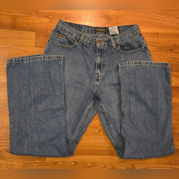 Eddie Bauer Mid-wash Wide-leg Jeans - Picture 4 of 4